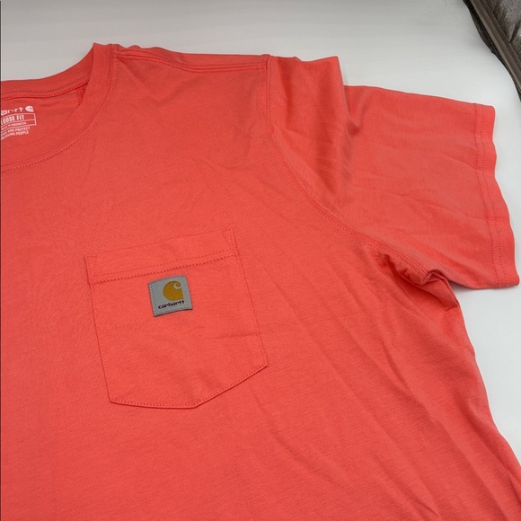 Carhartt Boxy Fit Short Sleeve T-Shirt in Pink Salmon - Picture 2 of 8